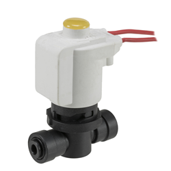 5-mm push fit connections, 2-way normally open solenoid valve, 3-mm orifice, 12V AC/DC